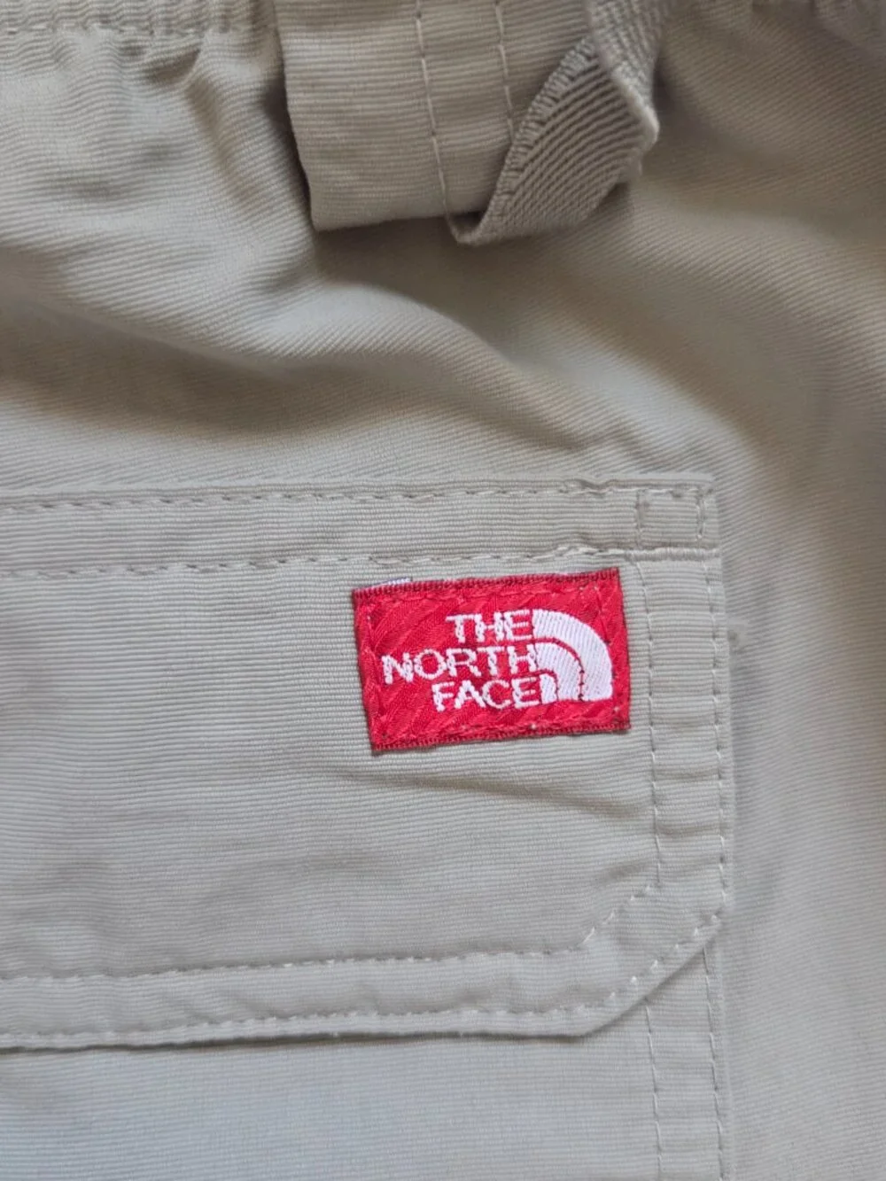 The North Face Mens XL Convertible Nylon Pant Beige Performance Belted Hiking